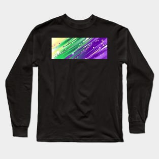 Textured Mardi Gras Background Long Sleeve T-Shirt